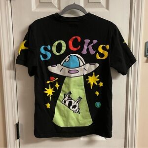 RARE Socks Japan T-shirt with UFO Design